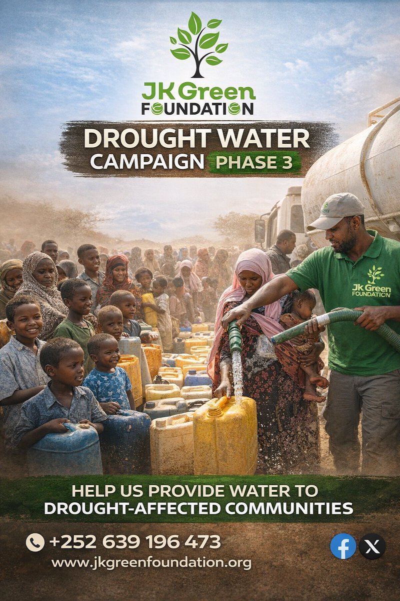 JKGreenFdn's tweet photo. 💧 Drought Water Campaign – Phase 3 💧

JK Green Foundation has launched Phase 3 of our Drought Water Campaign to continue delivering life-saving water to the most vulnerable communities. Every drop we deliver restores dignity, health, and hope.

#JKGreenFoundation #DroughtRelief https://t.co/AD9zsL8WCM