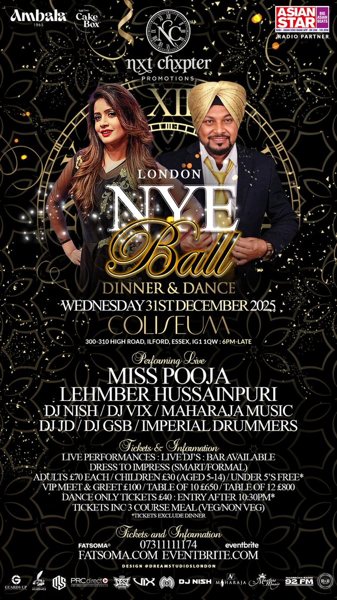 NYE Ball artwork created by us for the biggest NYE line up in the UK. Come see the biggest heavyweights that have held down the bhangra industry. 🎨 🕛