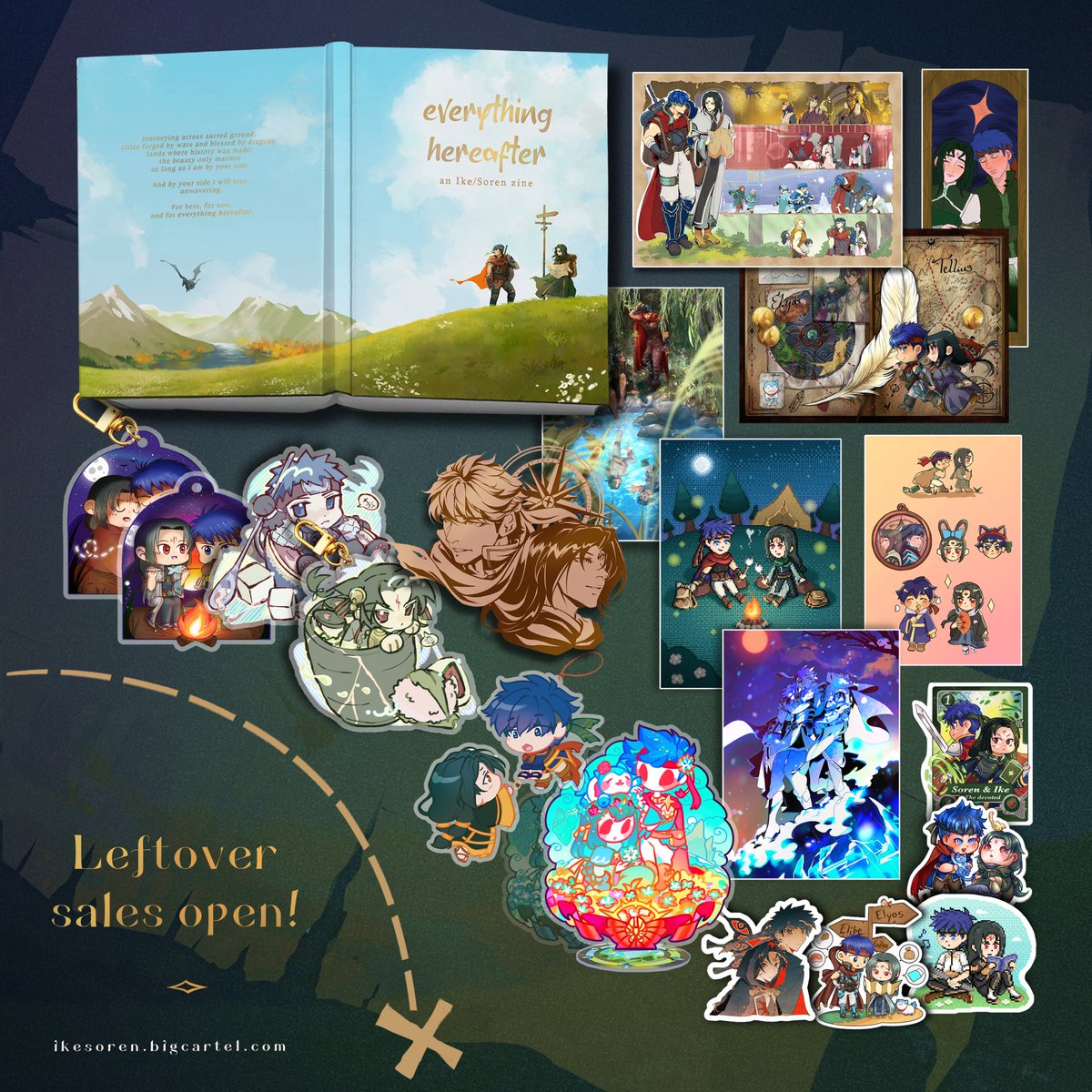 Leftover sales are now OPEN!

ikesoren.bigcartel.com

We have limited amounts of full bundles and book bundles, as well as merch a la carte! Leftovers will close on January 7th or when items are out of stock!
