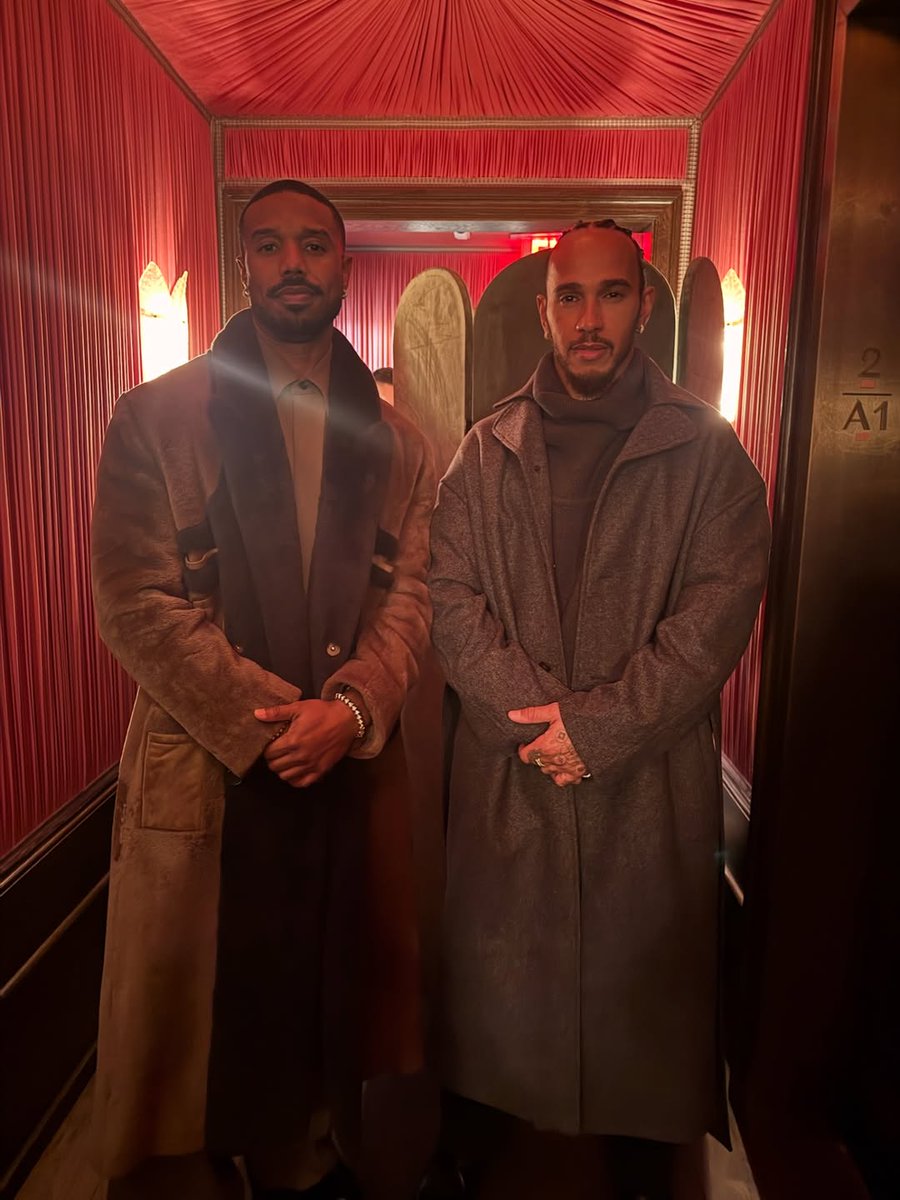 LH44Fanpage8's tweet image. Lewis Hamilton with Michael B. Jordan