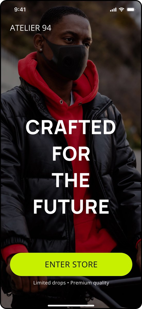 legxytons's tweet photo. I designed this Launch screen + shopping experience for a luxury streetwear brand.

Dark mode, bold type and editorial layouts.

Still learning, still cooking. https://t.co/sDqssWxb1Q