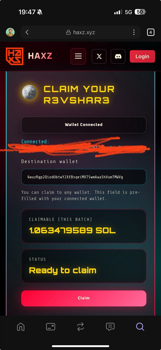 Redbearoz's tweet image. thankyou @Haxz_xyz for the free 1sol 😄