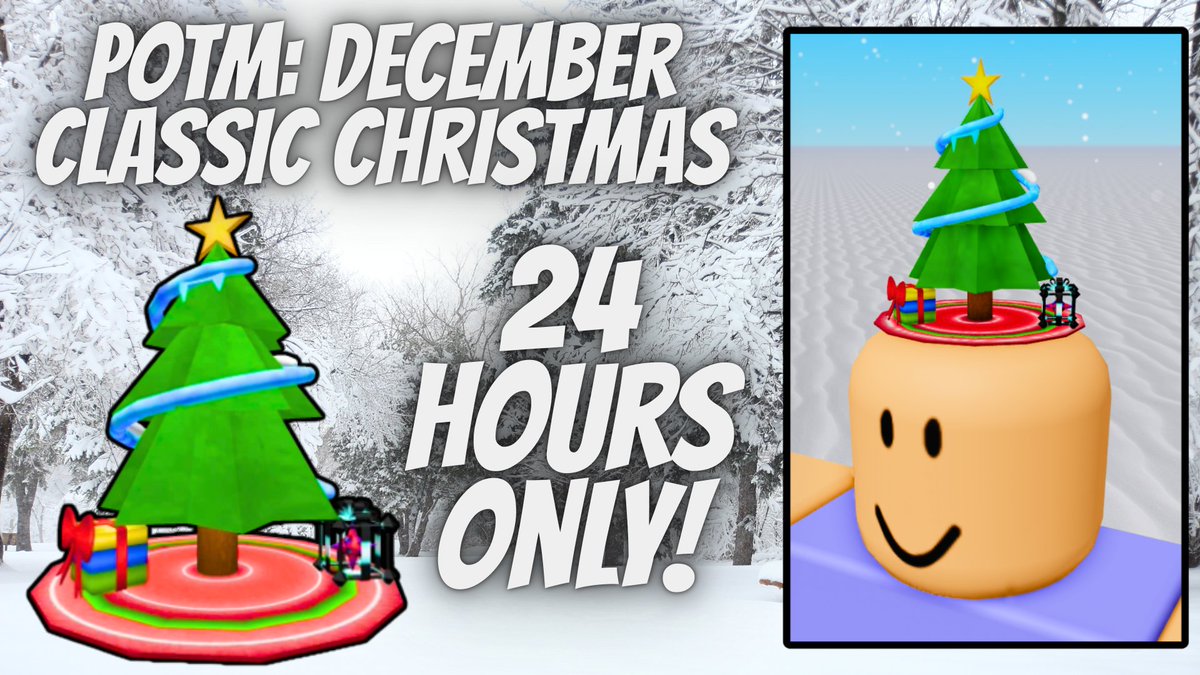 The holidays are upon us! The festivities don't just stop in the real world as Roblox celebrates another holiday season for many to enjoy. The final festive version of the Plant of the Month is available now for 24 hours only.🎄   #Roblox #RobloxDev

Link: roblox.com/catalog/797253…