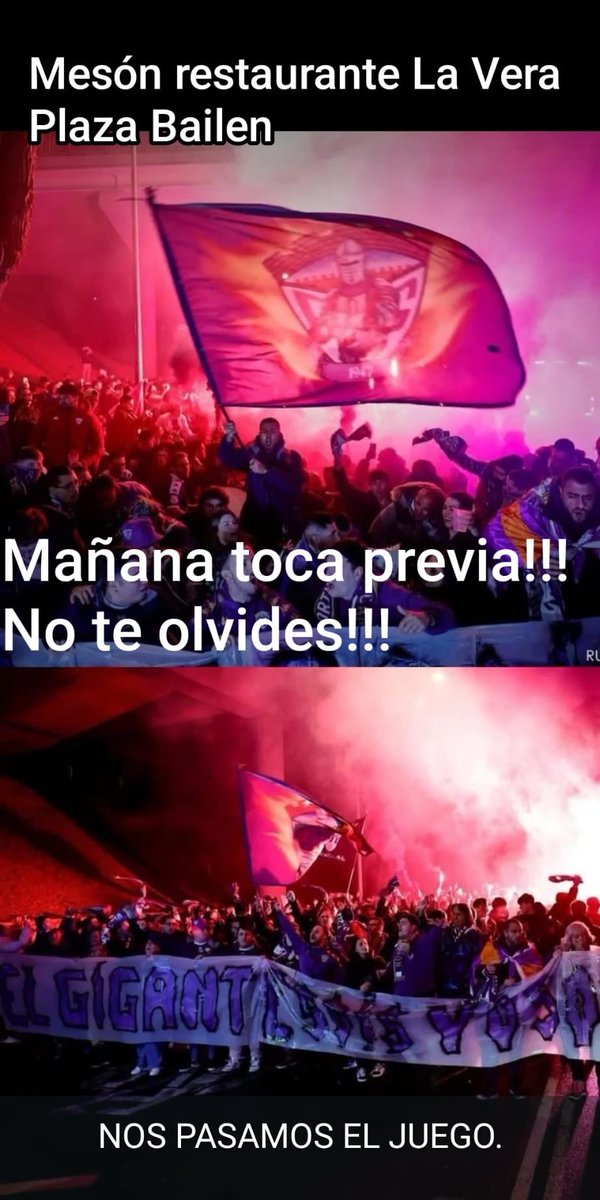 ¡Mañana es día de <a href="/deporguada/">C.D. Guadalajara 🟣⚪️</a>!

y como siempre hacemos con todo el mundo, invitamos a toda la buena afición del <a href="/ZCFoficial/">Zamora CF</a> a compartir la previa del partido en nuestra sede, el Restaurante La Vera (Plaza de Bailén, a 5 mins del Pedro Escartín)

<a href="/LaResena_/">La Reseña (7️⃣)</a>