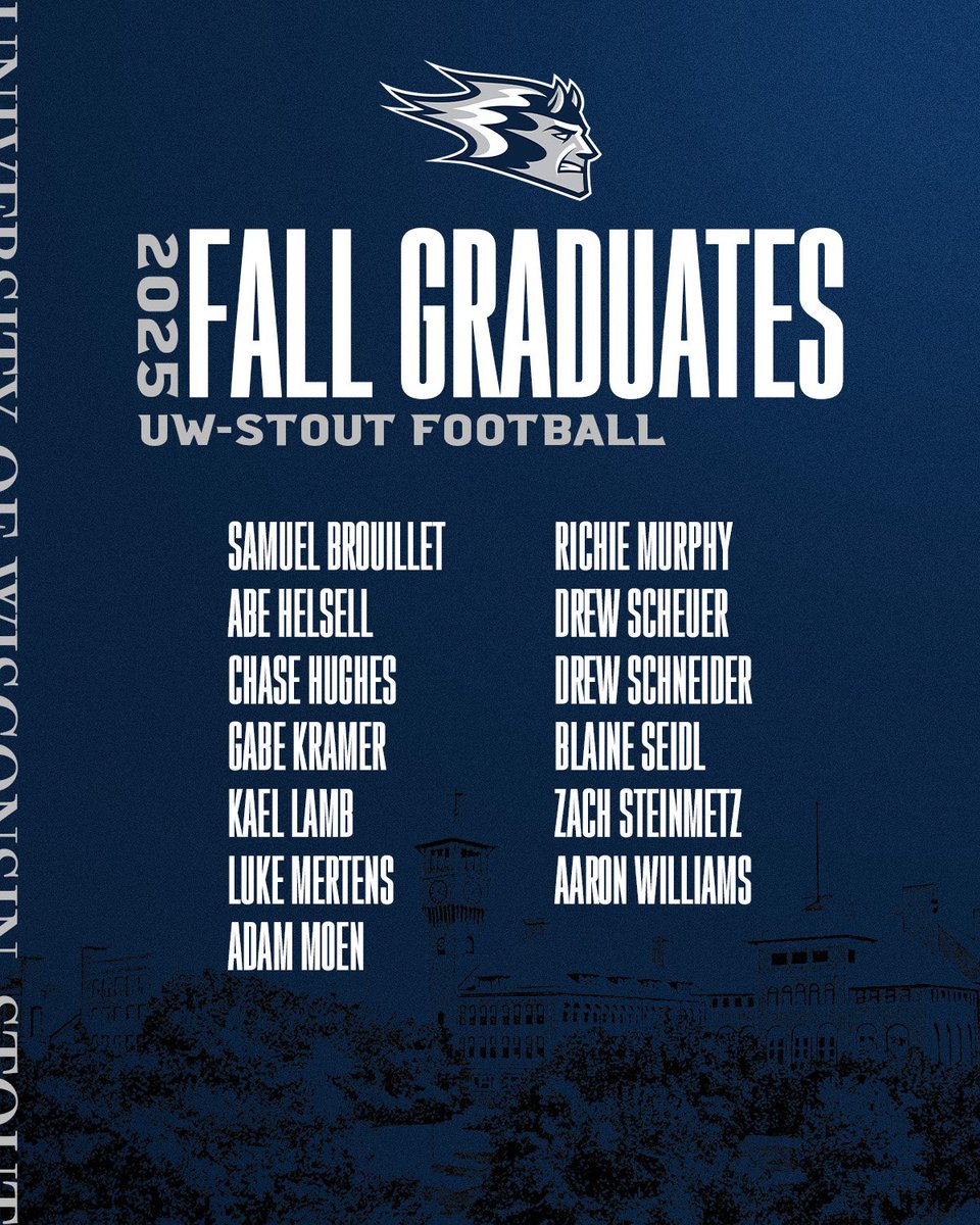 UWStoutFootball's tweet image. Congratulations to our Fall 2025 graduates!

#TPC