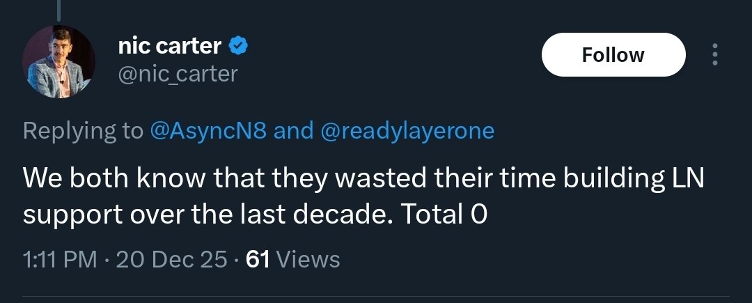 MrHodl's tweet image. This is what happens when you're involved with blockchain tech and living on a fiat standard. 

Lightning is fucking awesome.