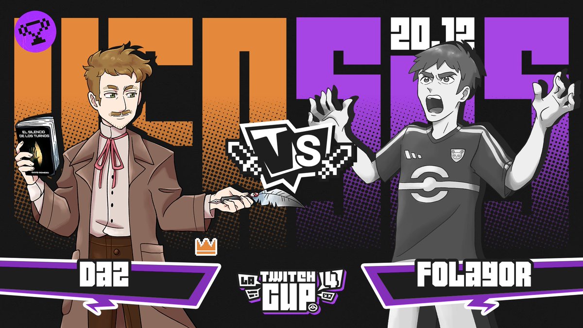 LaTwitchCup's tweet photo. 🟣 ¡FINALIZADO combate del TORNEO de #LaTwitchCup4!

@Dazrbn 🏆 3-2 https://t.co/n4fuYazNI9