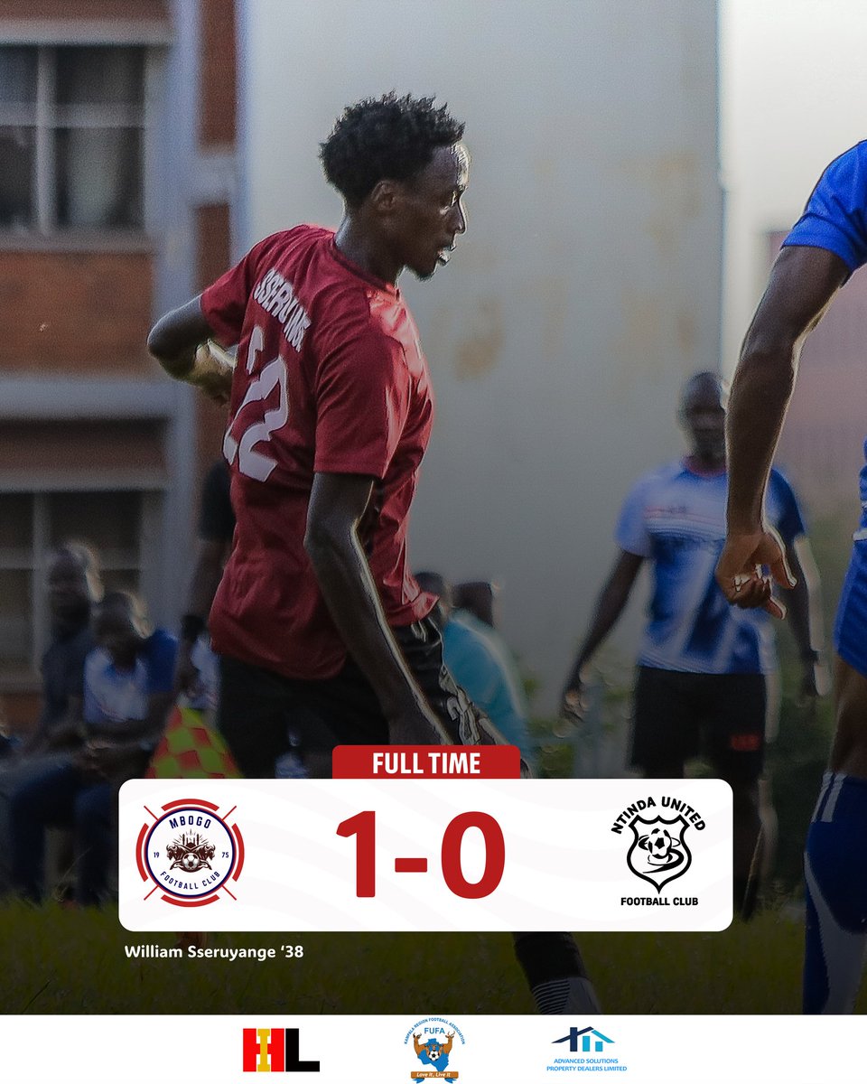 Result-first Full time

Mbogo FC 1–0 Ntinda United.

Three wins on the bounce 💪🏾💪🏾