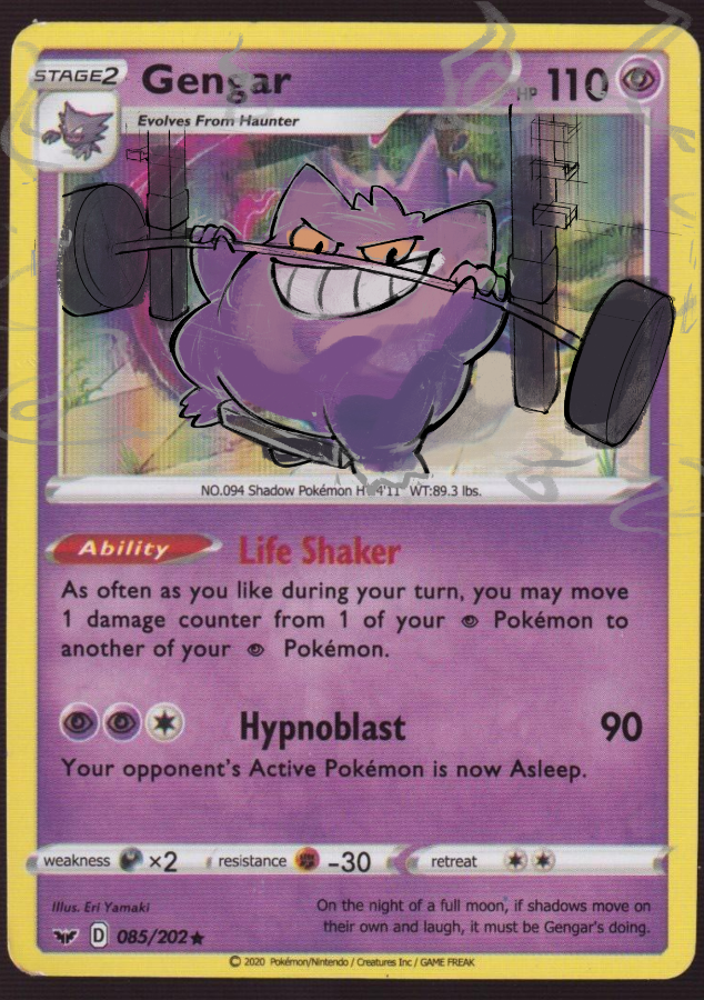 sketcheando un gengar mi gente