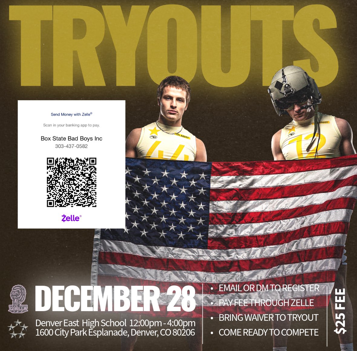 It’s go time!  1 week left until tryouts.  DM your name, class, &amp; parent/guardian contact info to get registered for <a href="/TeamFullGorilla/">Team Full Gorilla</a> tryouts!! Time to compete &amp; get better, offseason is now in season🦍🏈💯 #ballers #ifyouballyoullgetthecall #skorillas #gorillawarfare #OAGAAG