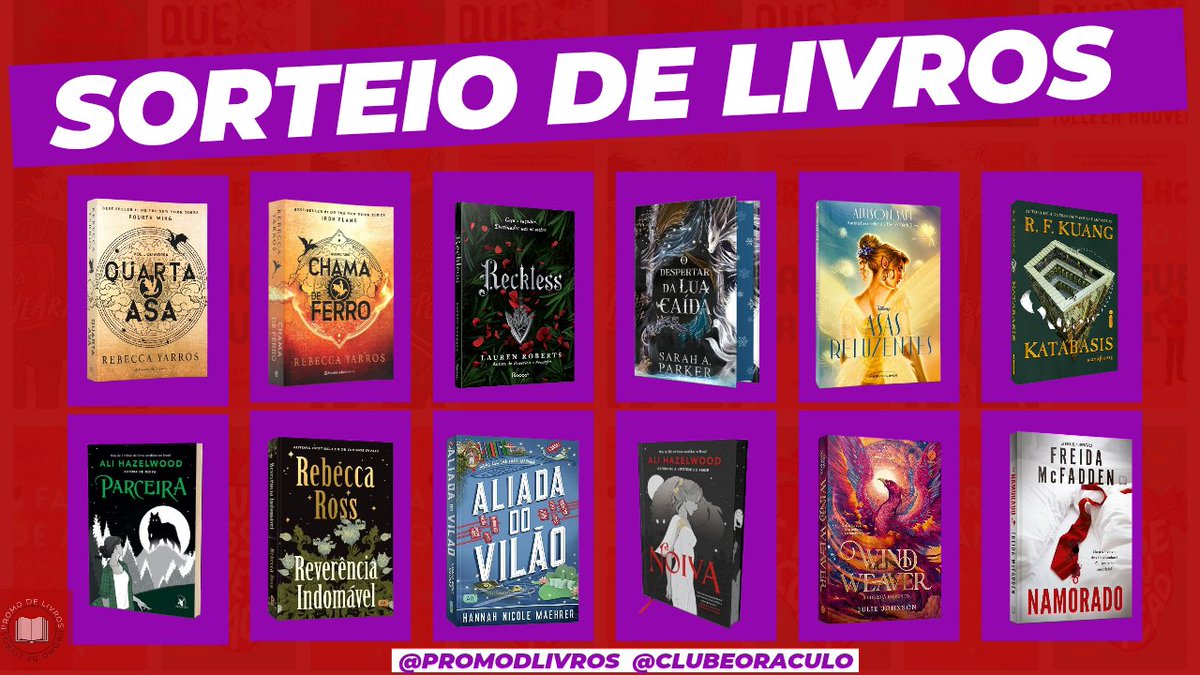 Promodlivros's tweet image. SORTEIO DE LIVROS/PIX 🌟

🏆 Prêmio: Um livro dentre as opções da imagem ou R$ 100,00 no pix

📍 Regras: 

• Seguir @Promodlivros e @clubeoraculo
• Comentar o prêmio desejado
• Dar RT nesse tweet

Resultado: 29/12

Boa sorte a todos! 🍀