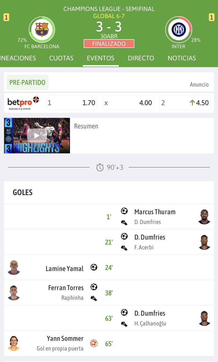 Solo que el puskas se lo dieran al portero