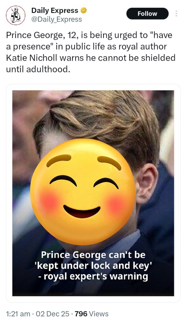 "you'd better show us the kid more often if you want positive press!"

What a life!