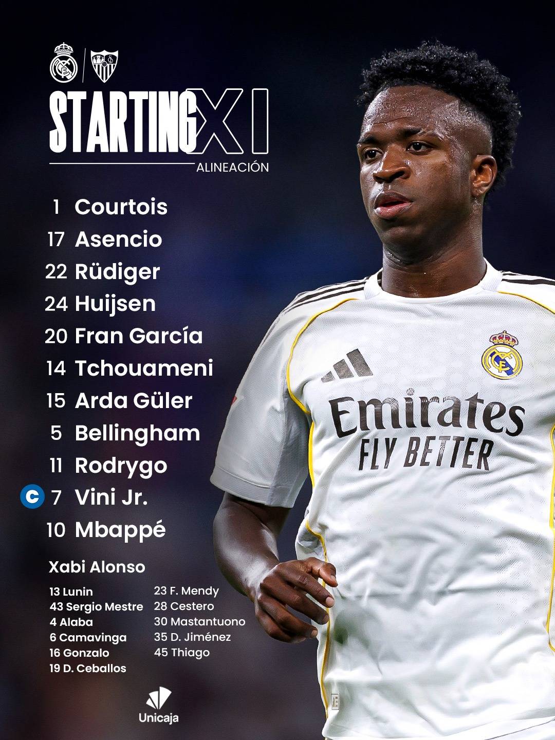 تشكيلة مواجهة ريال مدريد و إشبيلية في #الليجا 