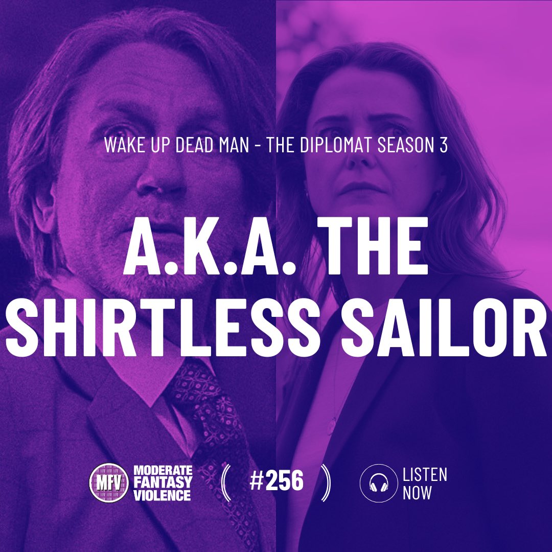 MFVPodcast's tweet photo. MFV #256 is out now. We talk about the new Benoit Blanc film, Wake Up Dead Man, and the third season of political comedy/drama The Diplomat. Listen here: https://t.co/ubtpBMdw9F https://t.co/Ylf4gpuwCa
