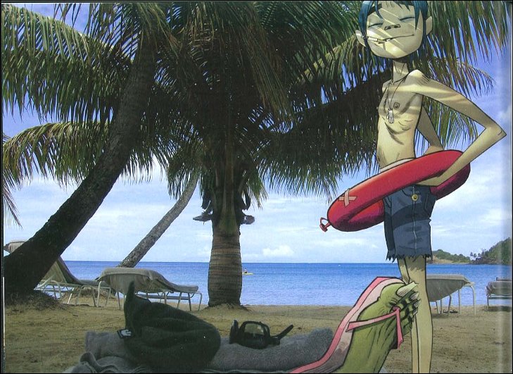 minatozakizamo's tweet image. oh murdoc pathetically and/or dreamily staring at 2D you are so dear to me