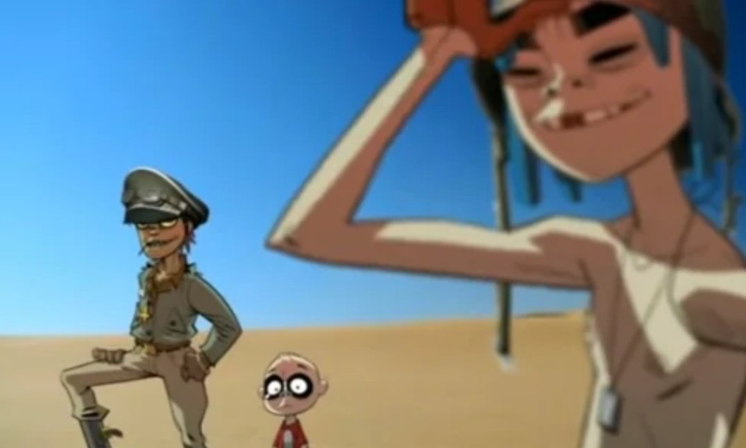 minatozakizamo's tweet image. oh murdoc pathetically and/or dreamily staring at 2D you are so dear to me