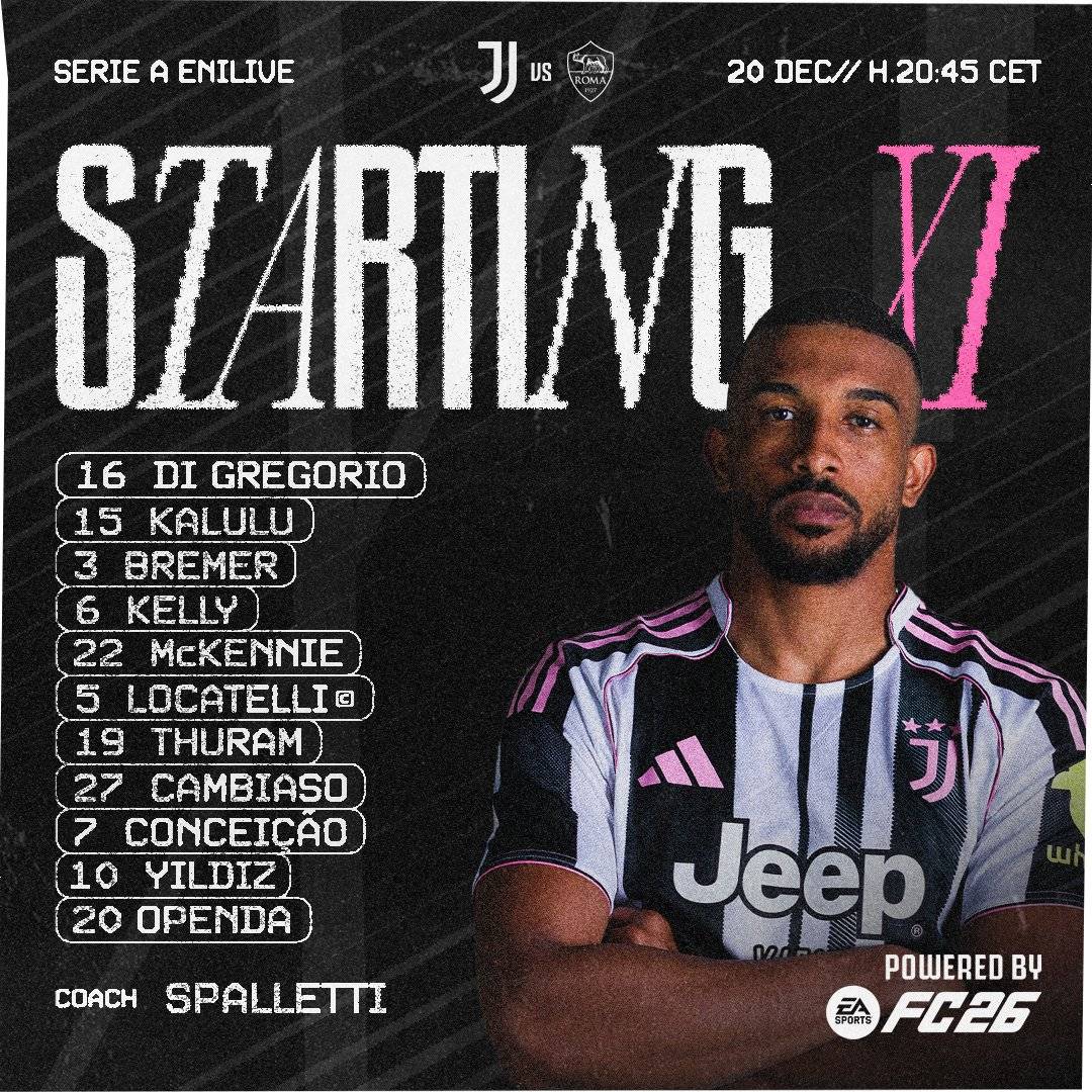 تشكيلة قمة الدوري الإيطالي بين يوفنتوس و #روما 