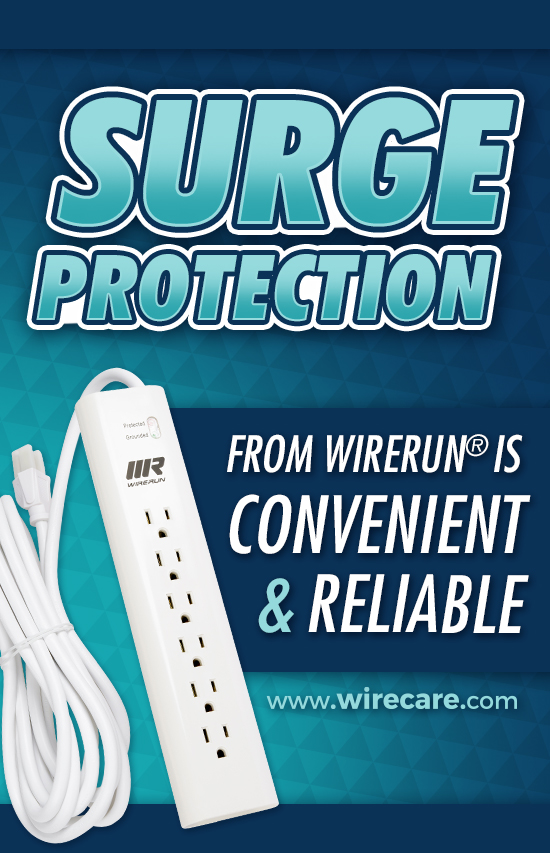 Your gadgets work hard, but WireRun® Surge Protectors work harder. Keep your devices safe from power surges #WireCare #WireRun #SurgeProtectors