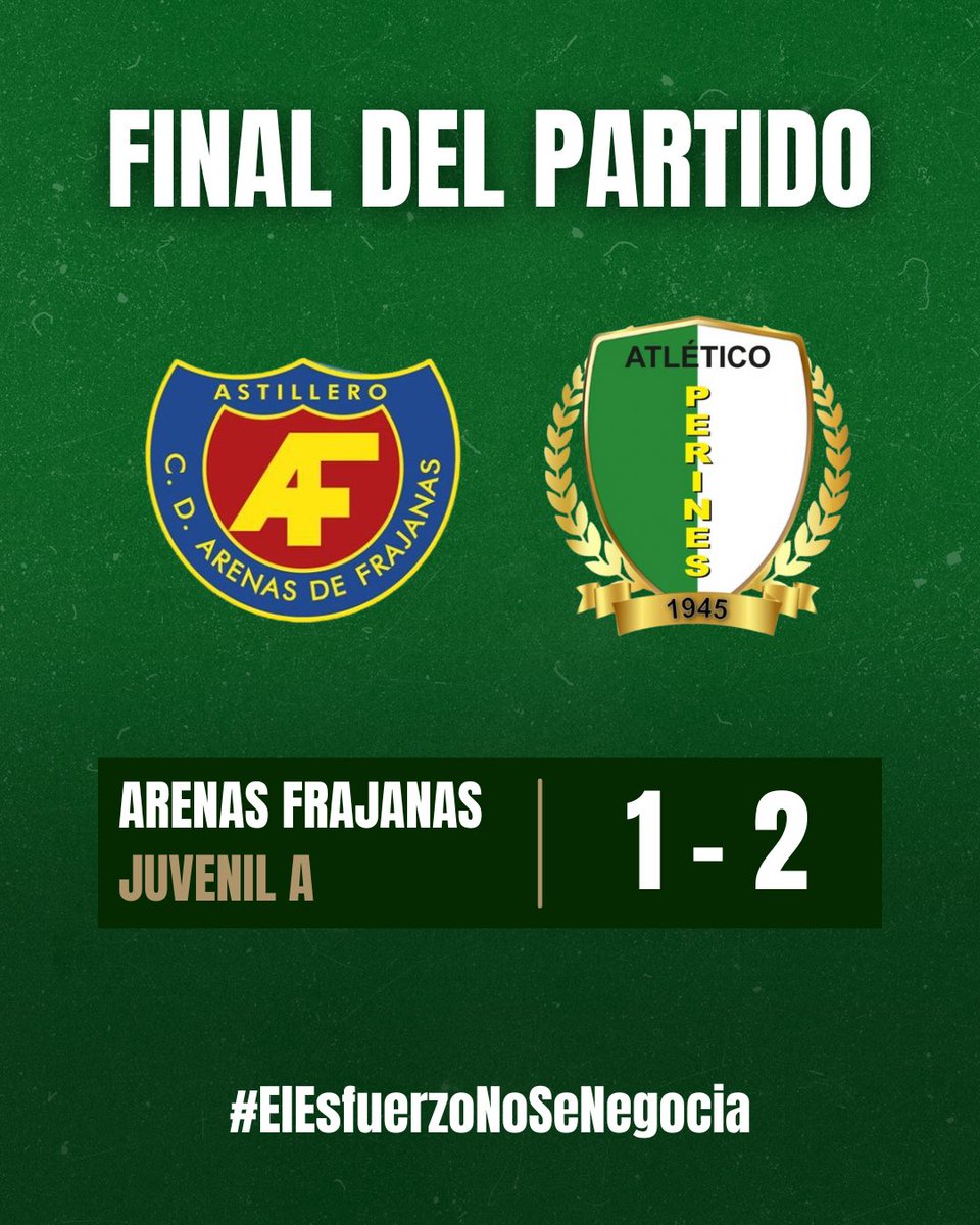 ATPerines's tweet image. 🟢 𝐅𝐈𝐍𝐀𝐋 𝐃𝐄𝐋 𝐏𝐀𝐑𝐓𝐈𝐃𝐎

Arenas de Frajanas 1️⃣🆚2️⃣ Juvenil A

#ATPerines #ElEsfuerzoNoSeNegocia #Santander