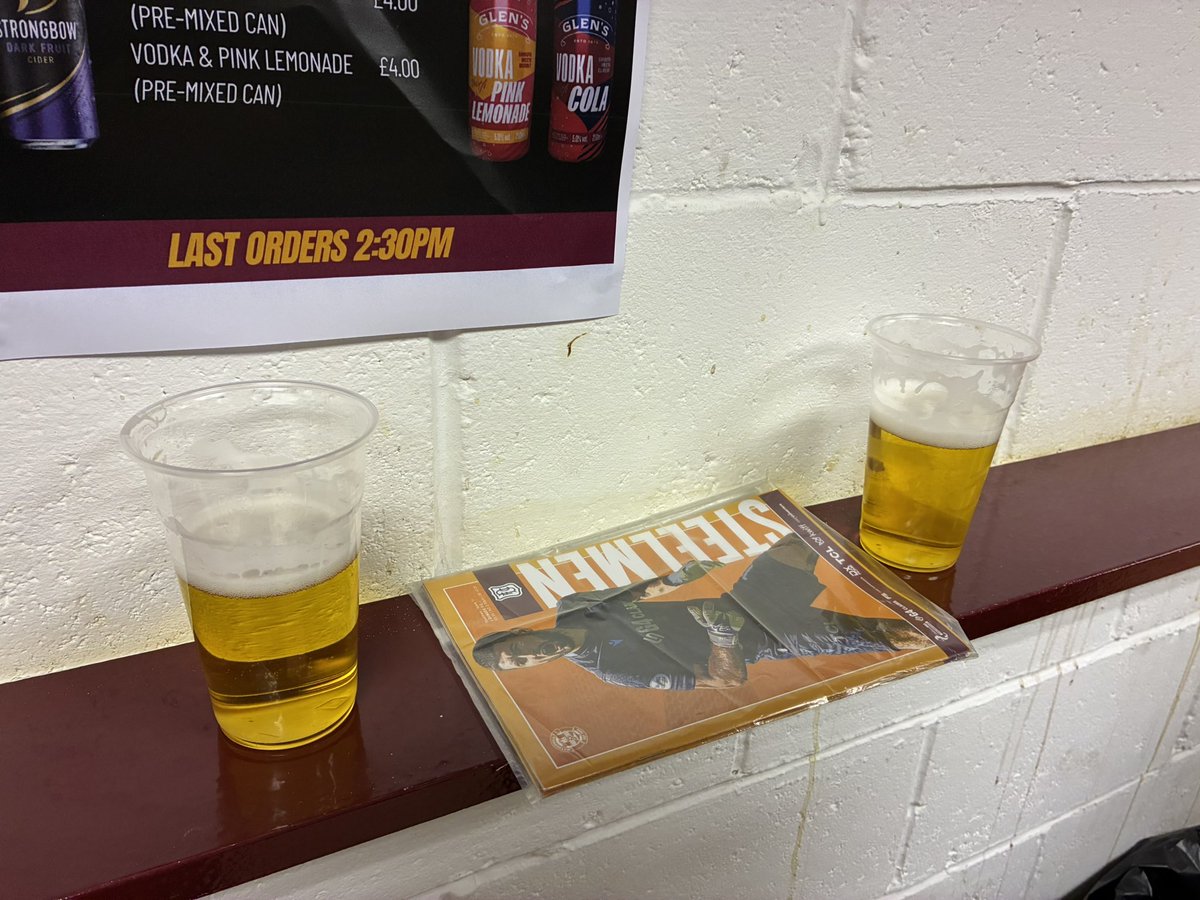 grahamb2105's tweet image. @MotherwellFC @TheWellSociety @spfl I would like to commend all involved in the trial for controlled alcohol sale at Fir Park today. Well managed and didn’t appear to cause carnage in the Stand. Hopefully it becomes a regular feature - along with Mrs Baillie’s Bar
