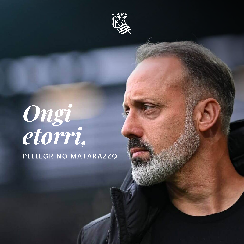 RealSociedad's tweet photo. ✍ Pellegrino Matarazzo, nuevo entrenador de la Real. Ongi etorri!