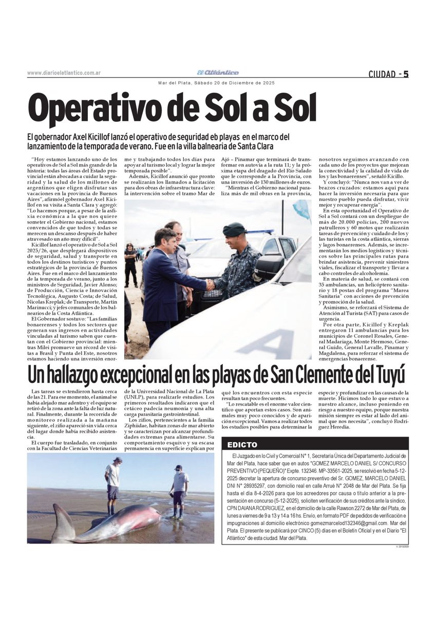 Toda la información del día 20/12/2025