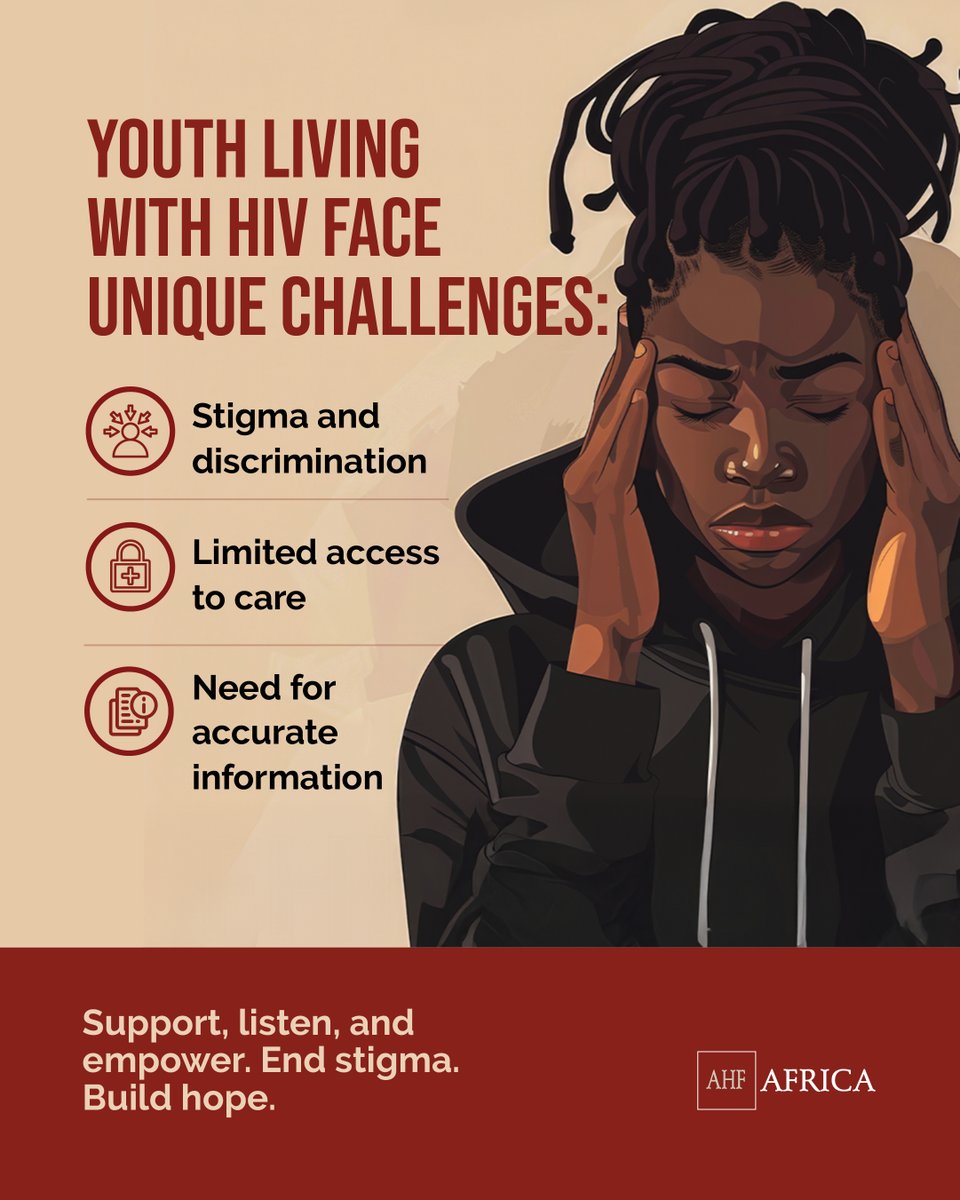 ahfafrica's tweet image. Young people living with HIV face challenges, from stigma to navigating care &amp;amp; building confidence in their future. Support, understanding &amp;amp; safe spaces can make all the difference in their journey. Every act of kindness &amp;amp; awareness helps youth thrive &amp;amp; live openly without fear.