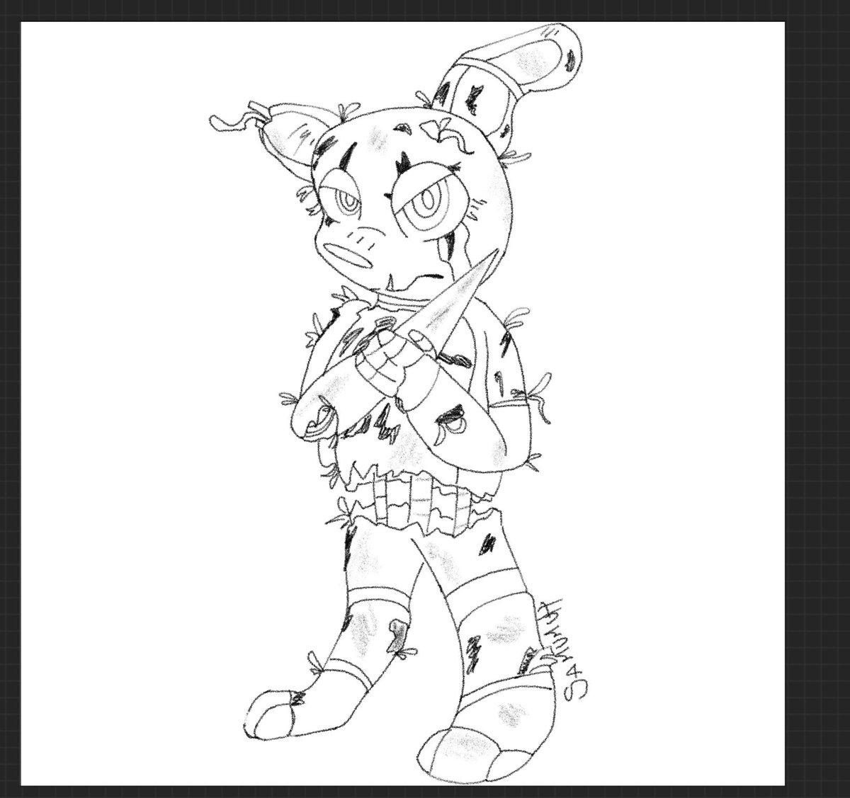 Samumuh_'s tweet image. Springtrap Wip….i find him cute okay?