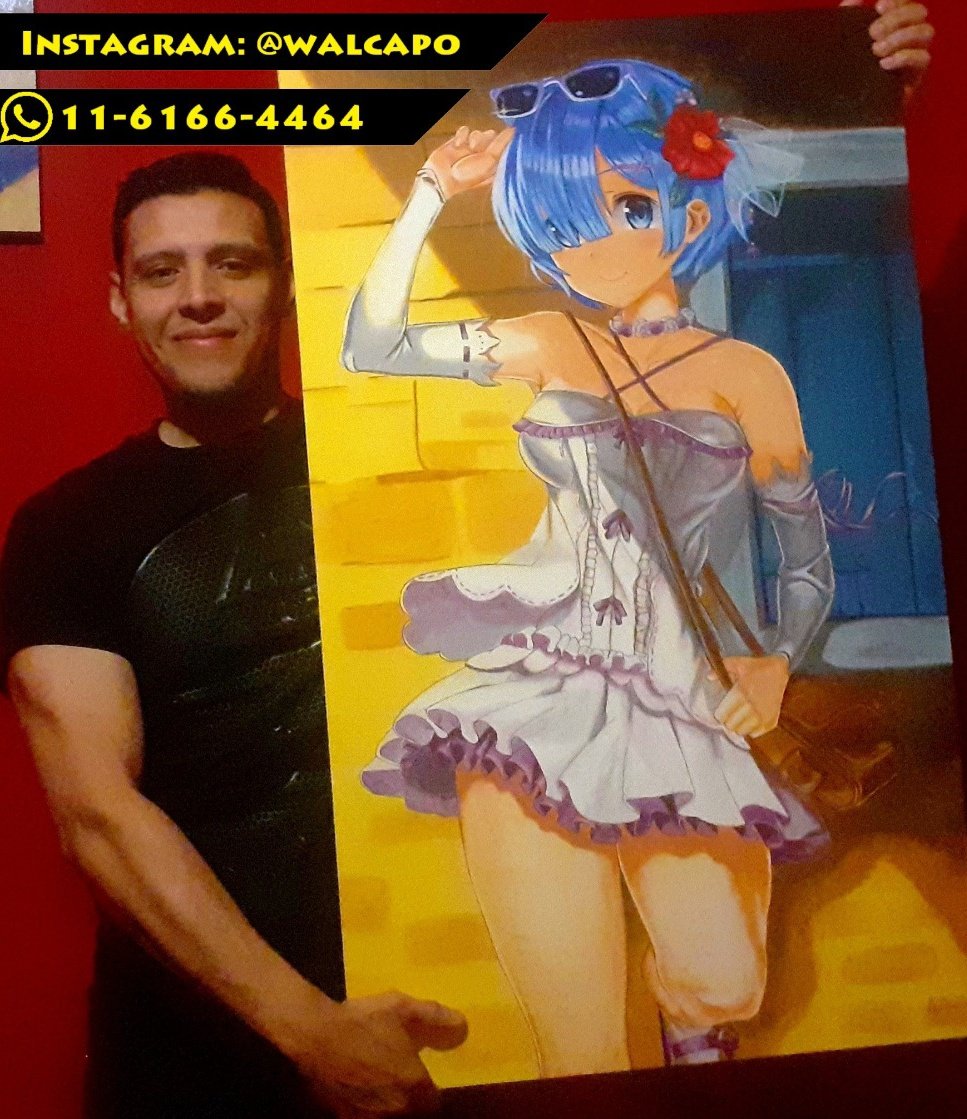 WalcapoArt's tweet photo. Cuadros pintados a mano, hechos a pedido!!! Animé entre otras cosas!!! 
.
@WalcapoArt #walcapo #arte #anime #argentina #Rem #reZero https://t.co/48APxJWnQn