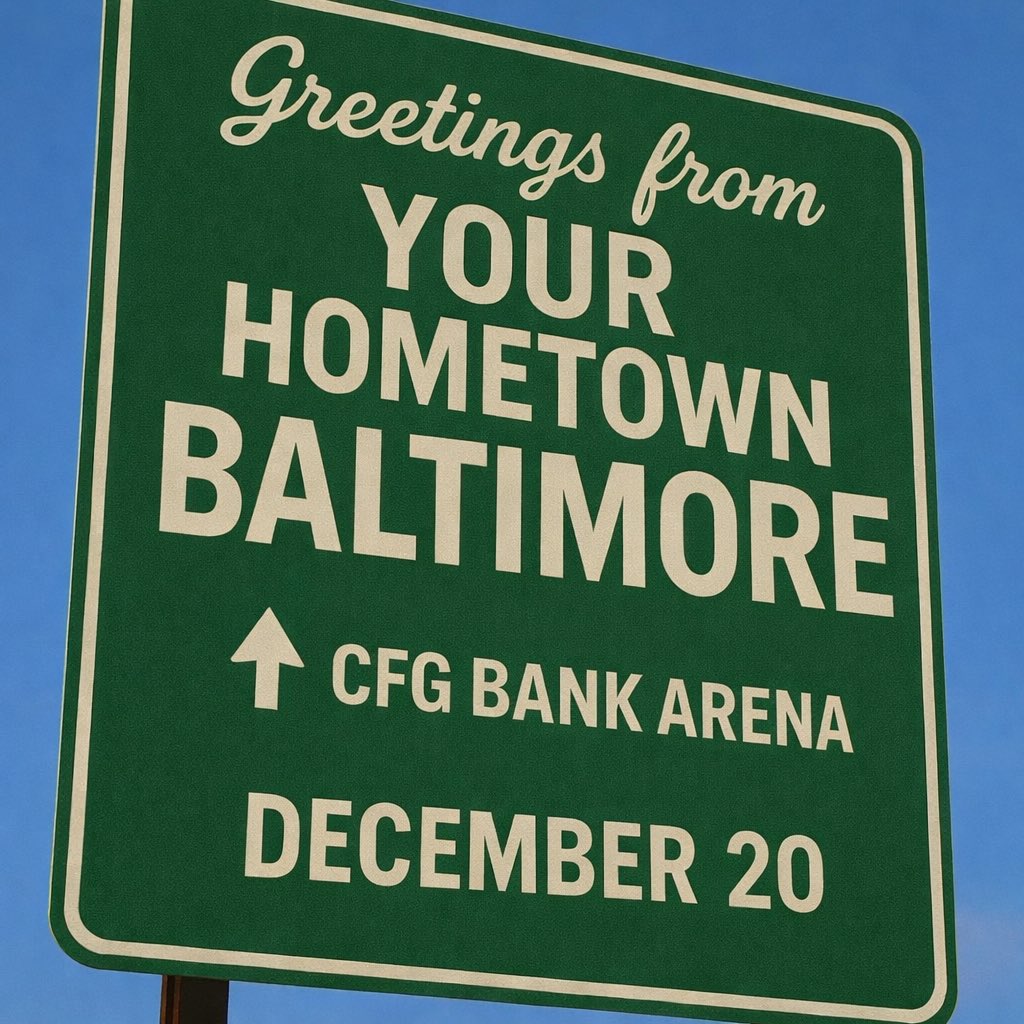 JonasTourInfo's tweet photo. BALTIMORE! It is your turn to experience the Greetings From Your Hometown Tour. 

This venue has a capacity of 14k. 

What surprises are in store for us tonight 👀 

 #GreetingsFromBaltimore https://t.co/WHXd5ZZFu7