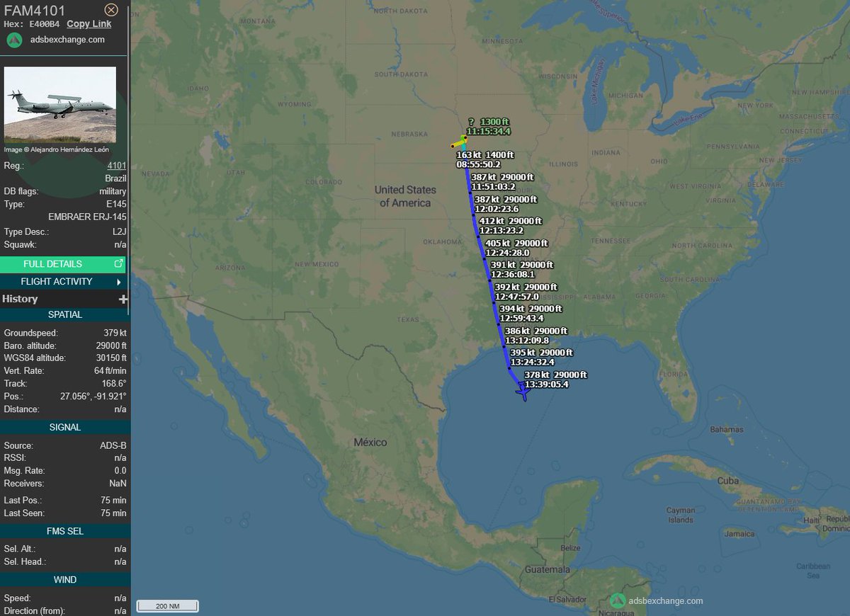 prefix64's tweet image. Embraer-145 MCSA-AEWC | FAM4101 | #E400B4
KLNK🇺🇸 -&amp;gt; MMMD🇲🇽
Likely related to maintenance activities