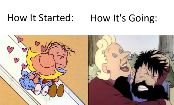 Love98Rose's tweet image. Accurate, isn't it? #Tintin #CharlieBrown
#Howitstartedvshowitsgoing
#memes