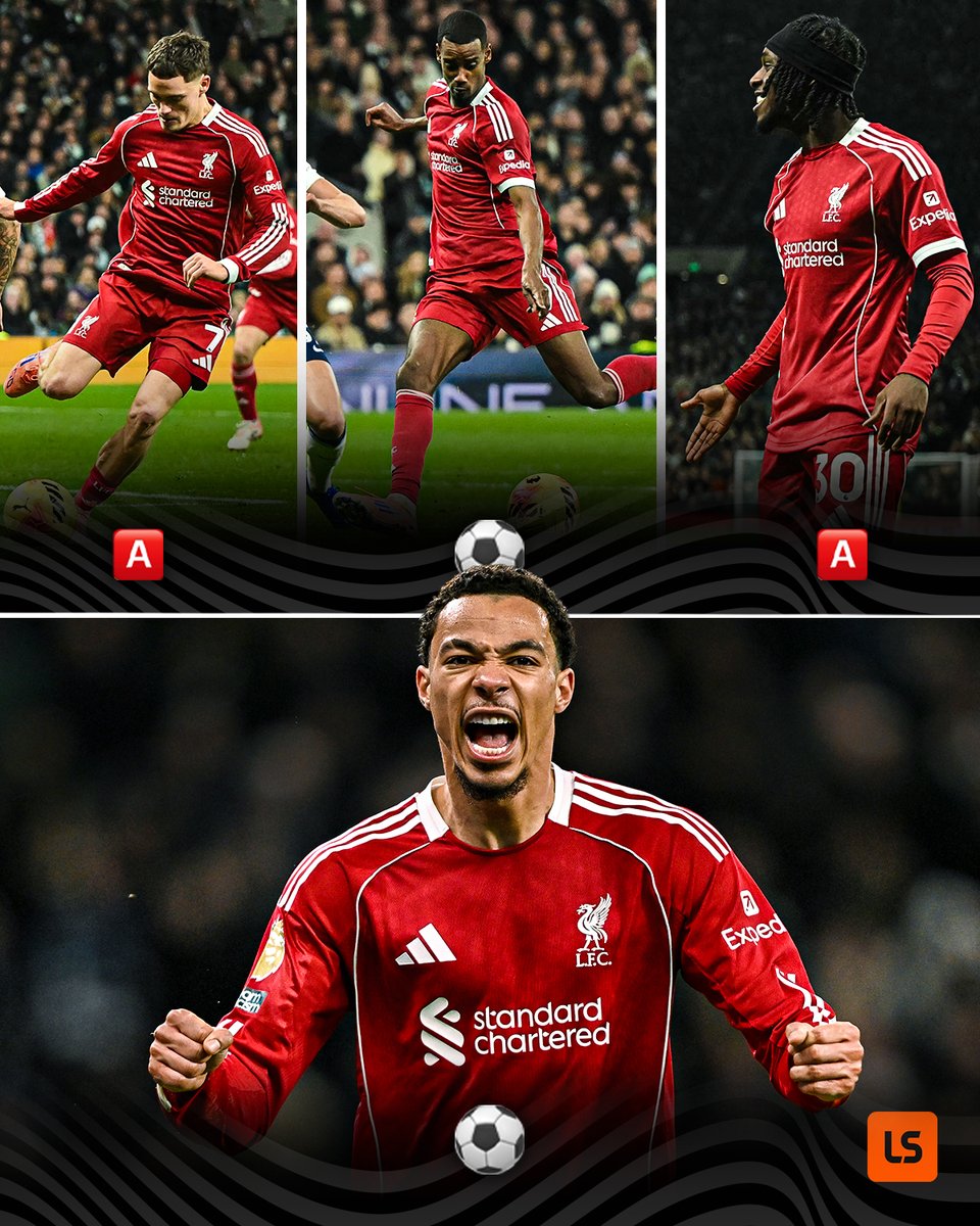 livescore's tweet image. Liverpool's 𝐬𝐡𝐢𝐧𝐲 𝐧𝐞𝐰 𝐭𝐨𝐲𝐬 delivered the goods 🆚 Spurs ⚽️✨🅰️