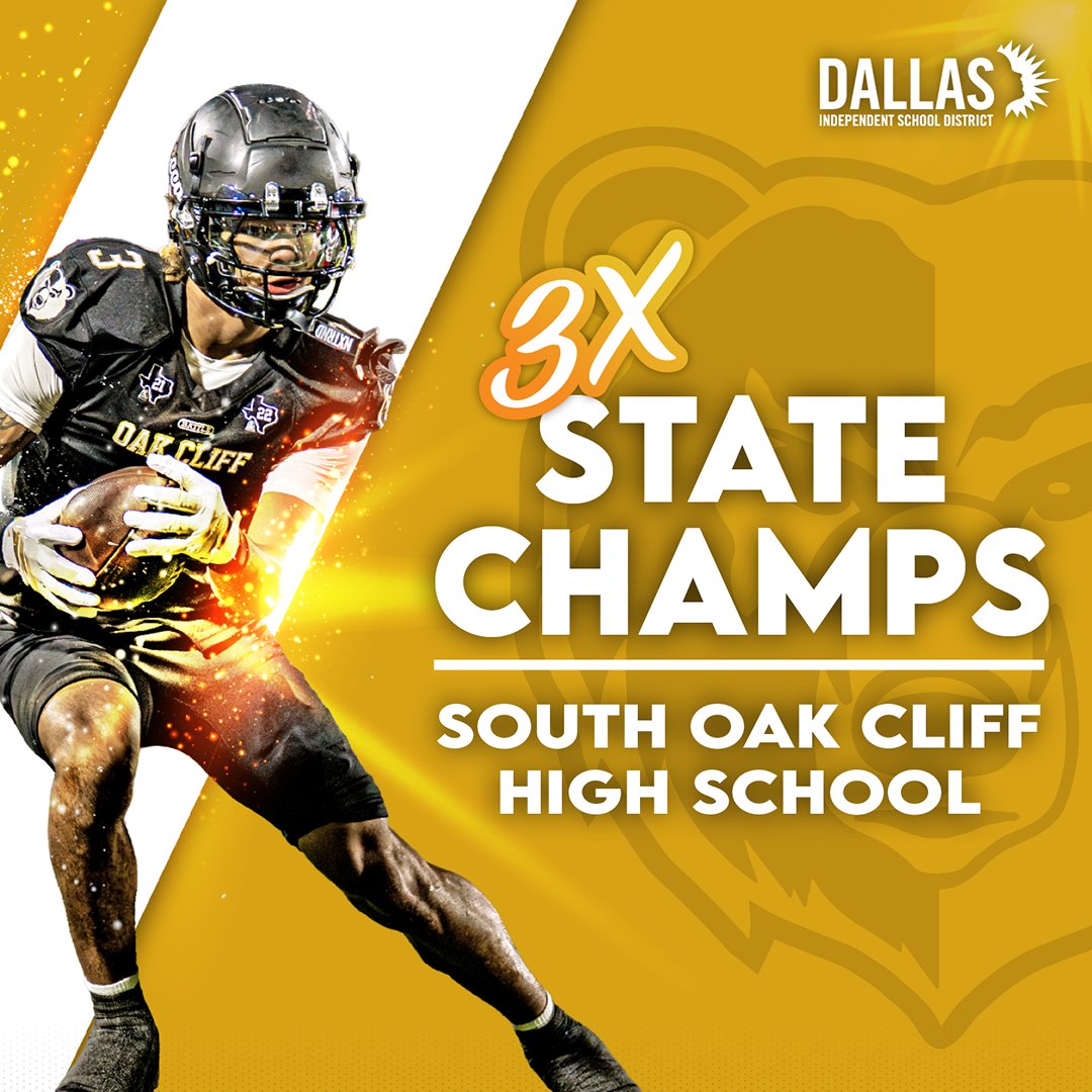 THATS HOW IT’S DONE! 🏆🥇

The South Oak Cliff Golden Bears are your 5A Division II State Champions! 
<a href="/SOCGoldenBearFB/">SOC Football</a>