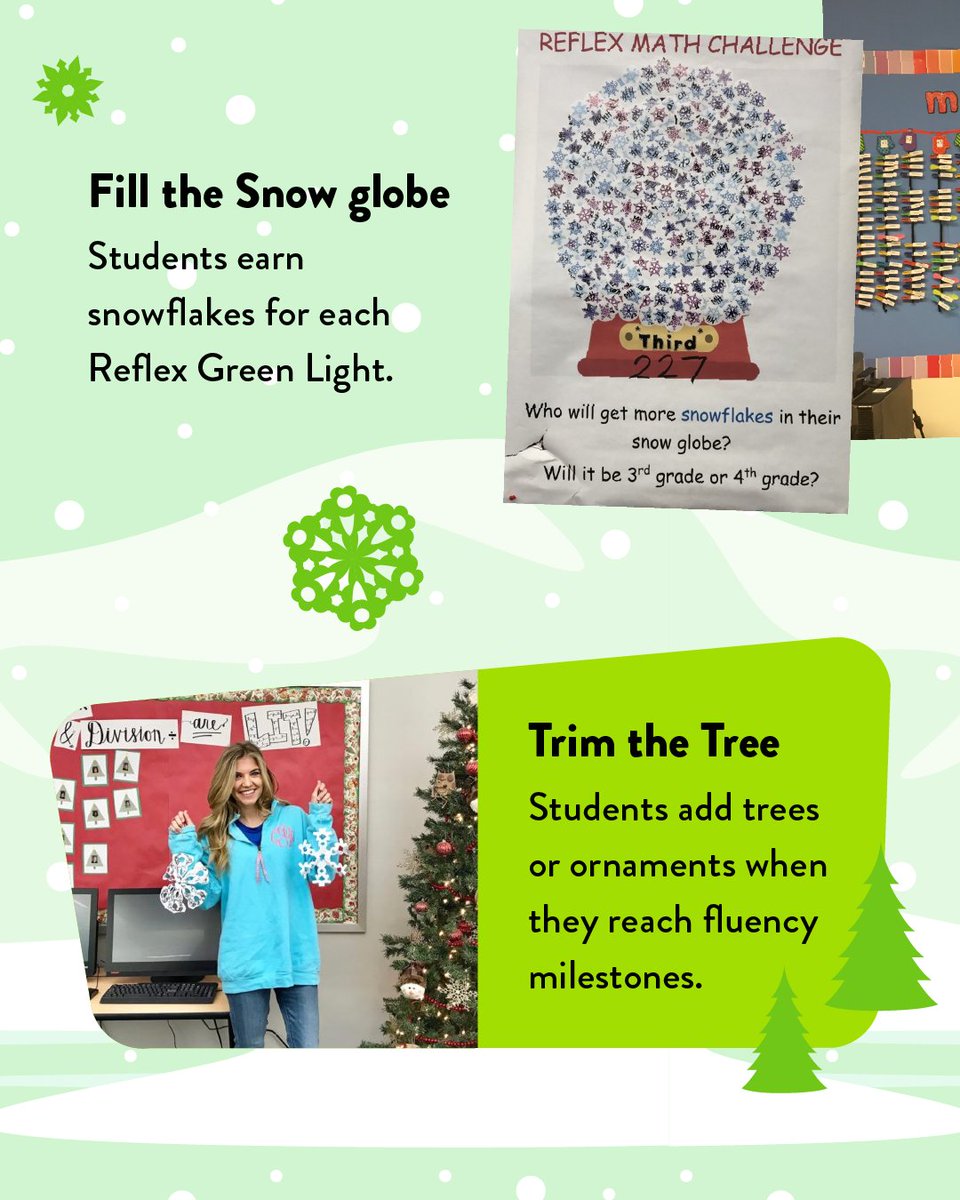 ExploreLearning's tweet image. Looking for fun ways to boost math fact fluency this winter?❄️These teacher-created bulletin board ideas turn Reflex progress into classroom motivation students love! Explore more winter bulletin board ideas here: bit.ly/4aUJWZt

#ReflexMath #WinterTeaching