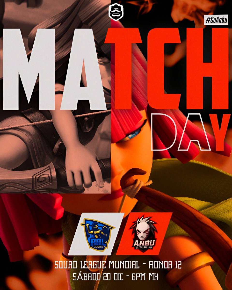 MATCHDAY DEL DIA DE HOY 

Hoy hacemos nuestro debut en Squad League Mundial
#GoAnbu

<a href="/RRL_eSports/">RRL eSports</a> 🆚 <a href="/AnbuEliteSquad/">ANBU ELITE SQUAD</a>

6:00 PM 🇲🇽🇸🇻