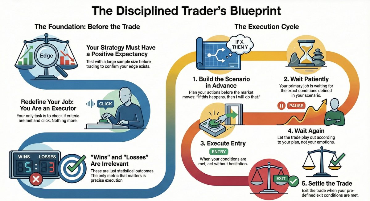 ・Build your scenarios in advance.
・Wait.
・If the conditions are met, execute.
・Wait.
・If the conditions are met, exit.

You do not need the words "win" and "loss".
Only precise execution.