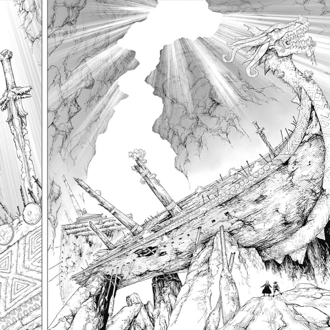 SReminal's tweet photo. Damn… I’m reading the Ace novel manga adaptation right now, and I just saw a ship that looks just like one in it.😮

#ONEPIECE https://t.co/4XwwgGMO7f