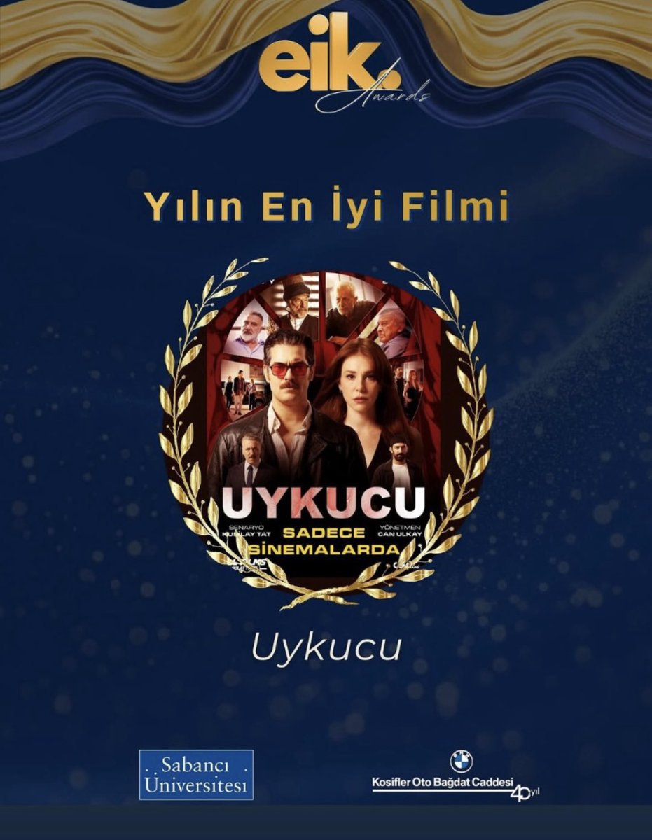 CagatayNorth's tweet photo. #Uykucu won two #FilmOfTheYear awards - Eik Awards from @sabanciu &amp; Mavi Elma from I.U. İşletme Kulübü.

#CağatayUIusoy #ElçinSangu #CanUlkay https://t.co/RUcv7AT5ua