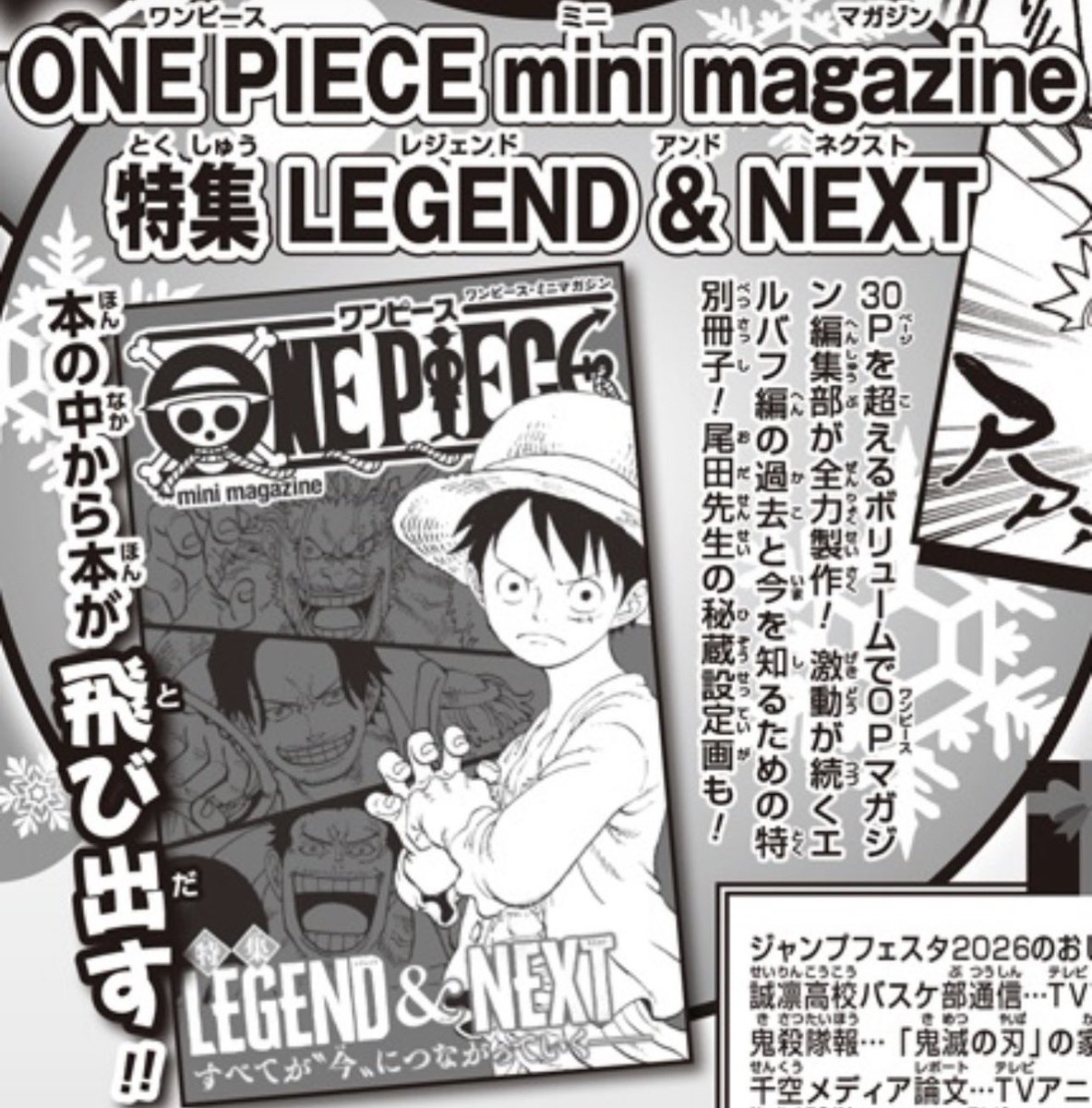✓付録 ☑️ONE PIECE mini magazine ☑️ ワンピースカードゲーム