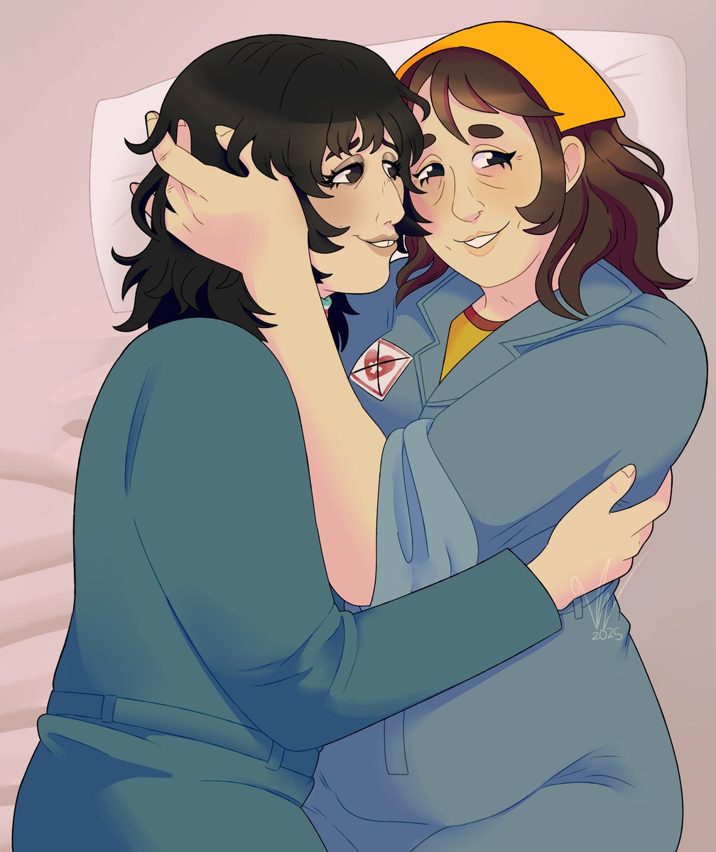 Victoriaaagh's tweet image. winnya commission for @CaramelClover !! so happy to draw the yuri..... &amp;lt;3