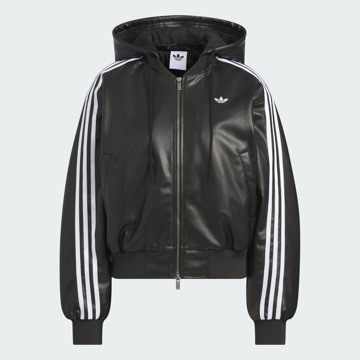 adidas Originals Hooded Leather Jacket Pad “Black”が海外発売