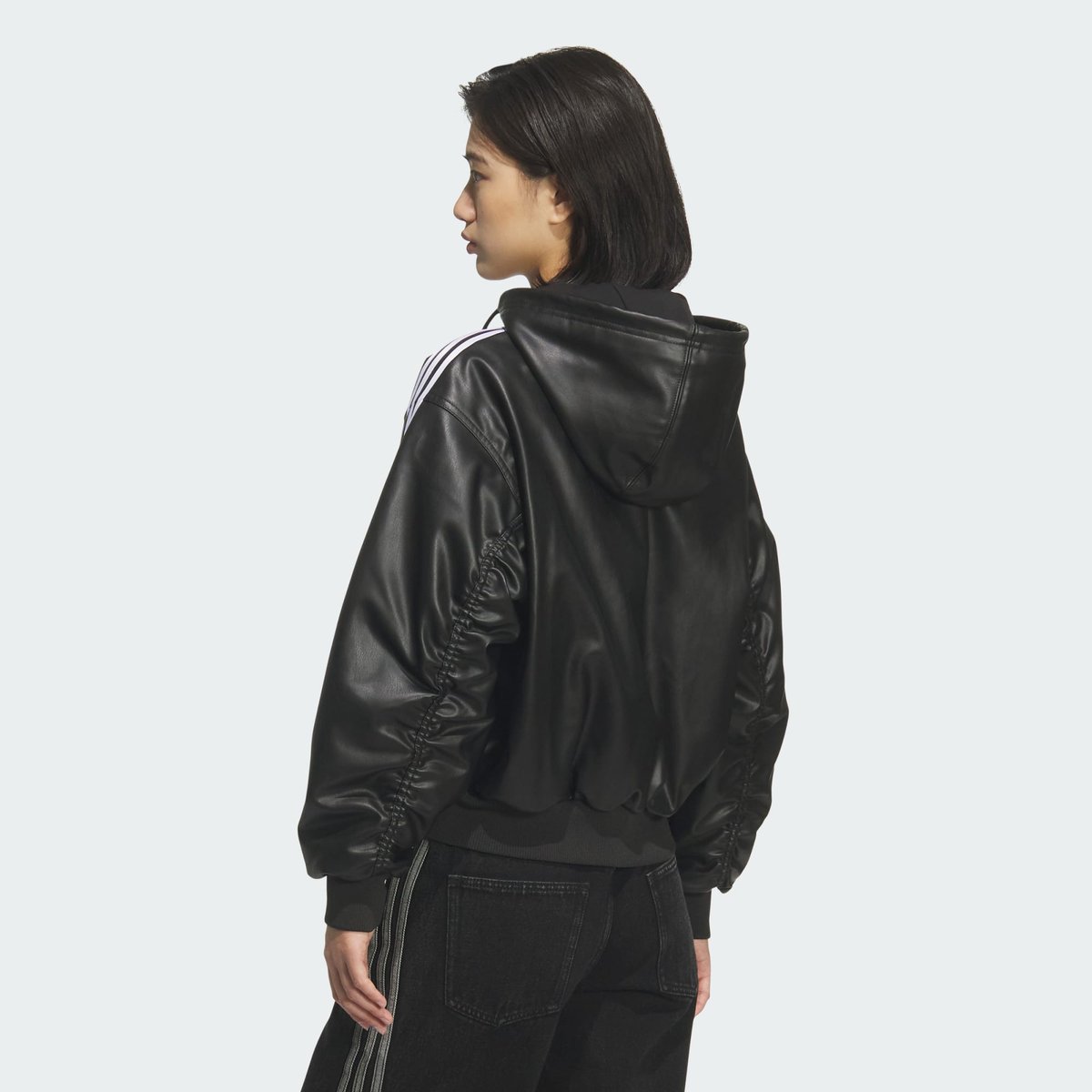 adidas Originals Hooded Leather Jacket Pad “Black”が海外発売