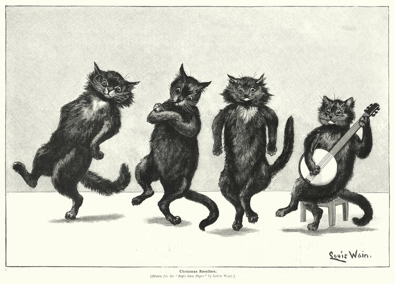 ルイス・ウェイン （Louis Wain、1860-1939） 『踊る猫』 （Cats dancing）