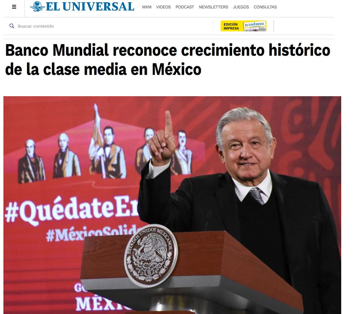 No solo saco a 13.5 millones de la pobreza.
También creció la clase media y lo más ¡¡ IMPORTANTE !!

SACÓ A MAS DE 100 MILLONES DEL LETARGO DEL "" PRIANATO ""
#EsUnHonorEstarConClaudiaYObrador
