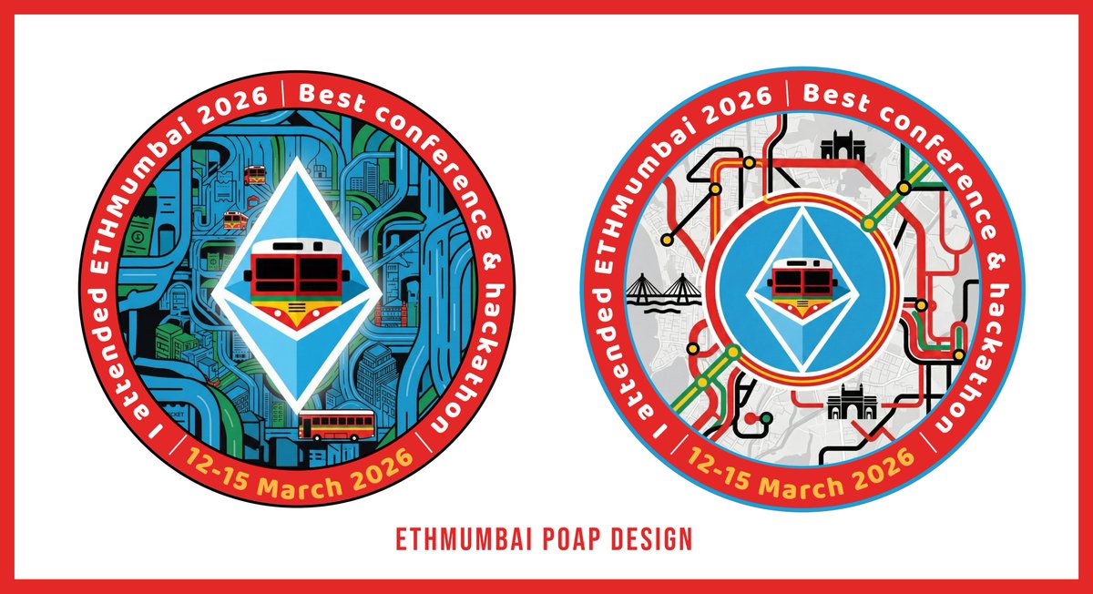 Design 1 (Left): A vibrant illustration featuring Mumbai's bustling roads, skyscrapers, and iconic red bus.

Design 2 (Right): A detailed map background highlighting landmarks like the Gateway of India and the Bandra-Worli Sea Link.

<a href="/ethmumbai/">ETHMumbai</a>