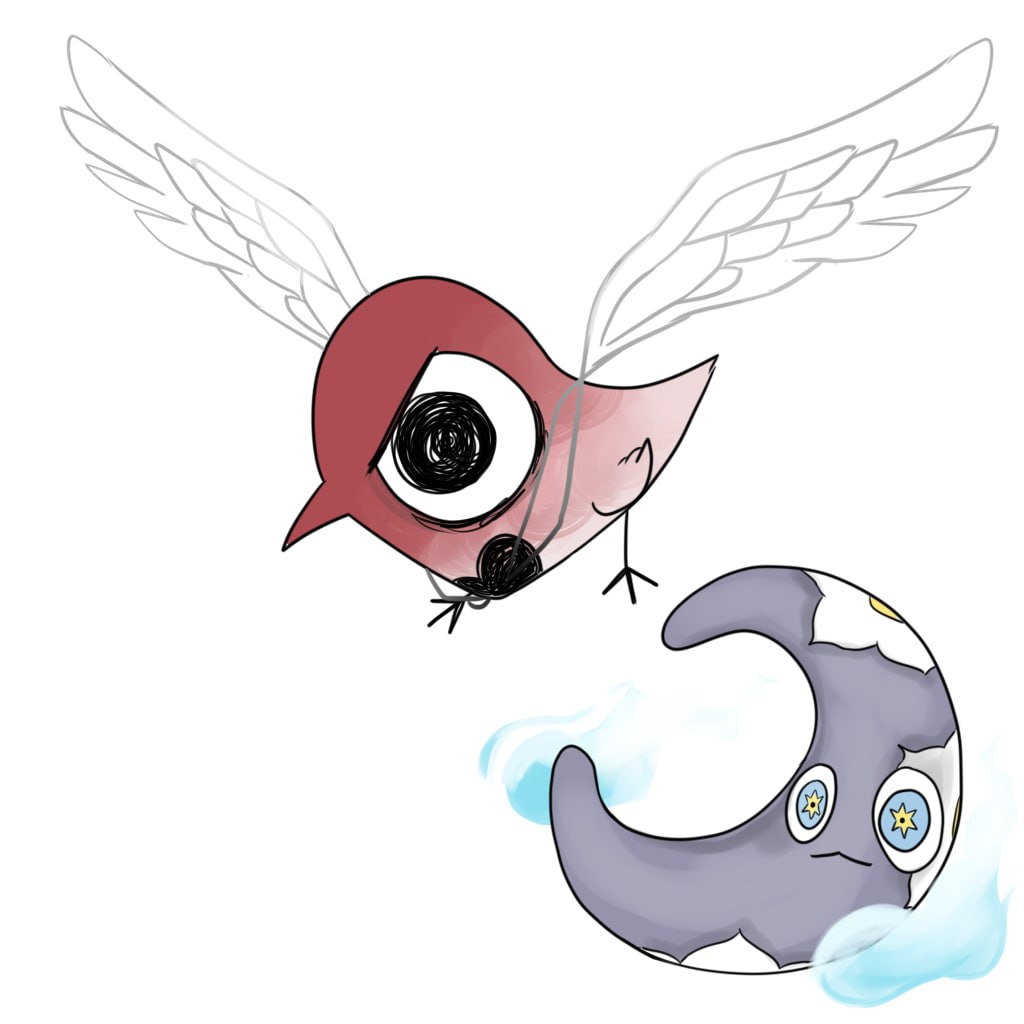 Little birb and his master moon #IdentityV