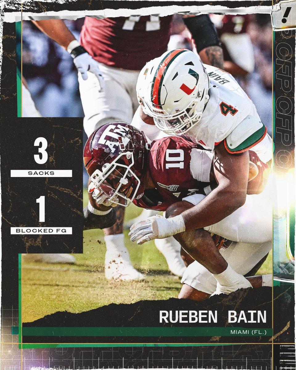 YahooSports's tweet image. "I don't think he will be a threat that we need to worry about too much. ... We'll be able to handle him." 🤨

Four quarters later, Rueben Bain and Miami get the last laugh 😂