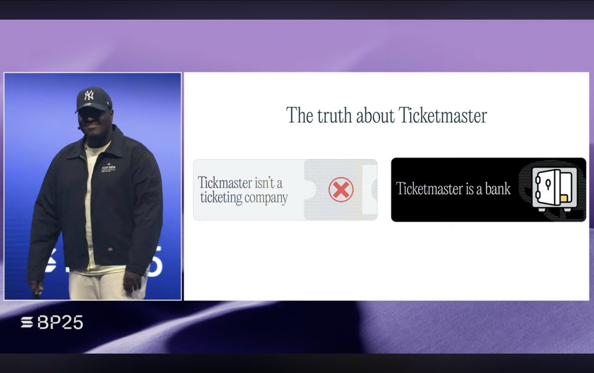 KyleSamani's tweet image. 68/ I didn't appreciate this until recently, but TicketMaster is really a bank

And Kyd labs is using crypto rails to go after them

youtu.be/oDje-KV8XT4?li…